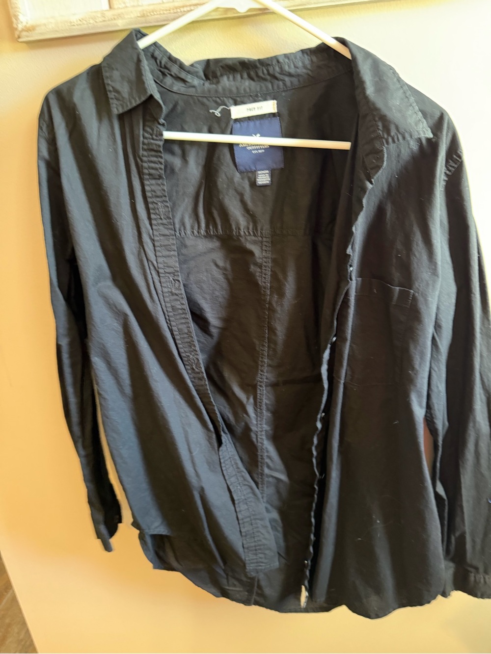 American Eagle Outfitters Black Button-Up Shirt
